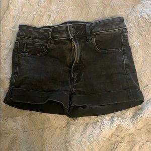 Black jean shorts